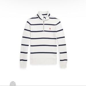 Polo by Ralph Lauren White and Navy Striped Sweater